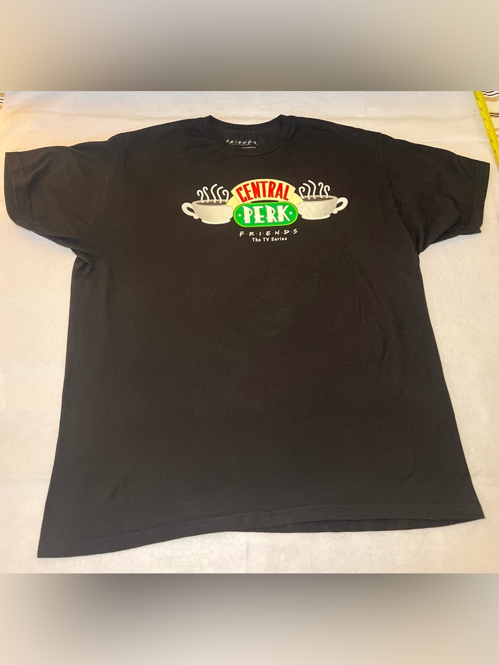 Friends Men’s Central Perk Graphic T Shirt  TV Show Logo Tee,Black, 2XL, S2 2020